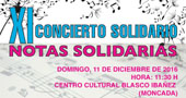 Cartel mdel XI concierto solidario de la Unión Musical de Moncada.