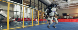 Robots de Boston Dynamics bailando.